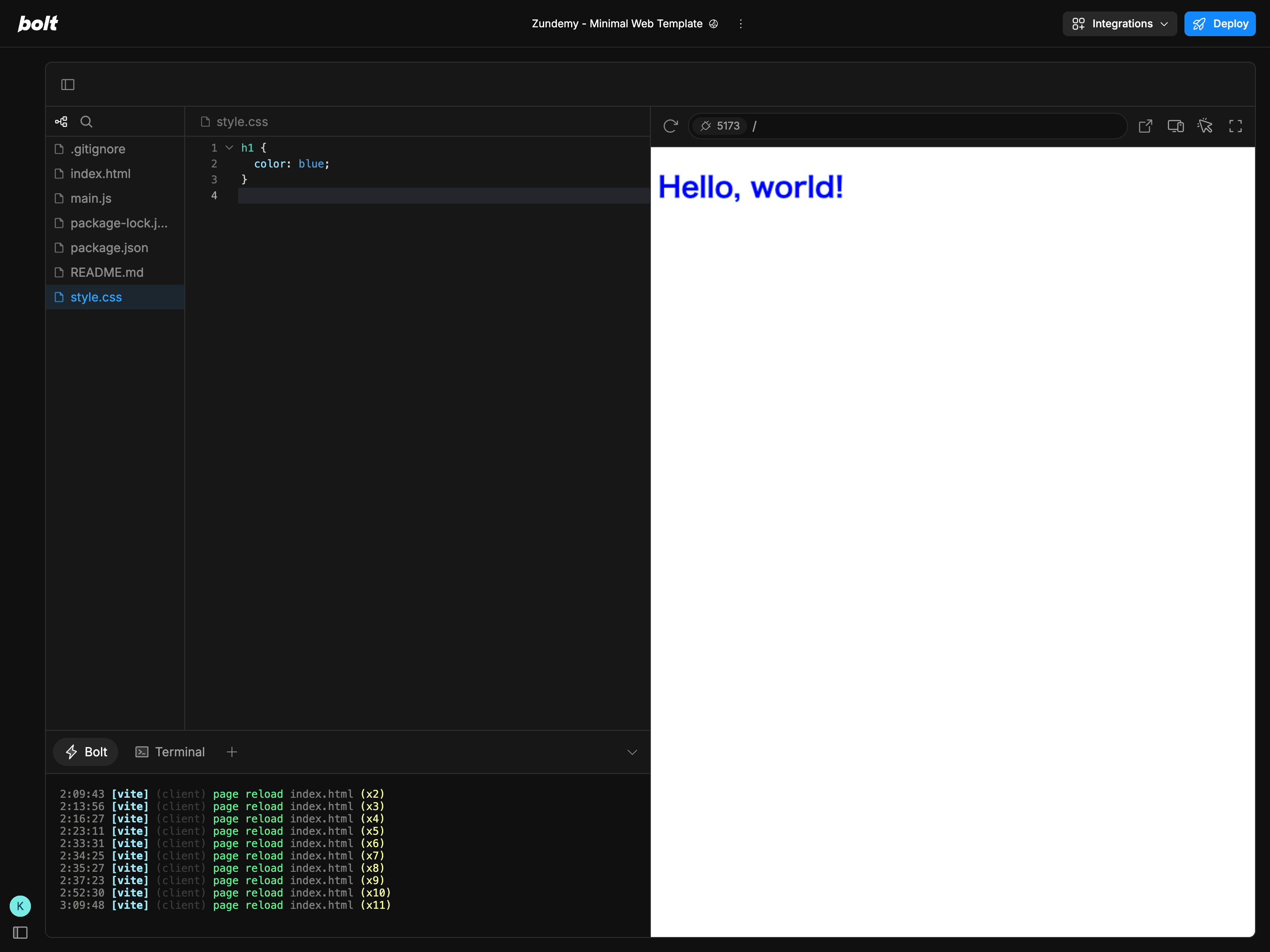 boltのCSS画面